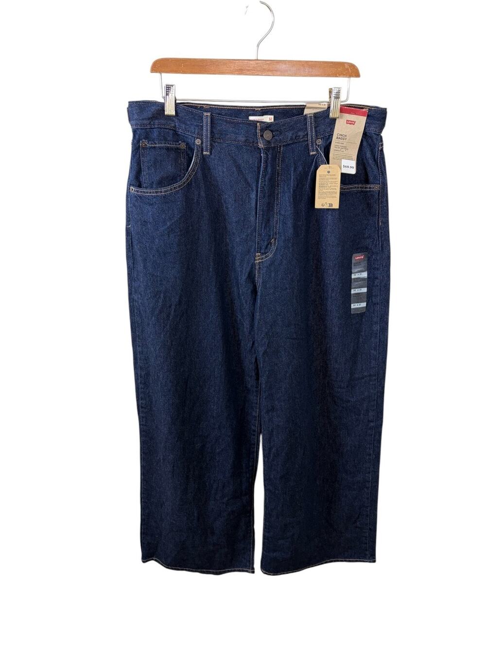 Levi’s NEW Cinch Baggy High Rise Straight Leg Jeans Size 32x31
